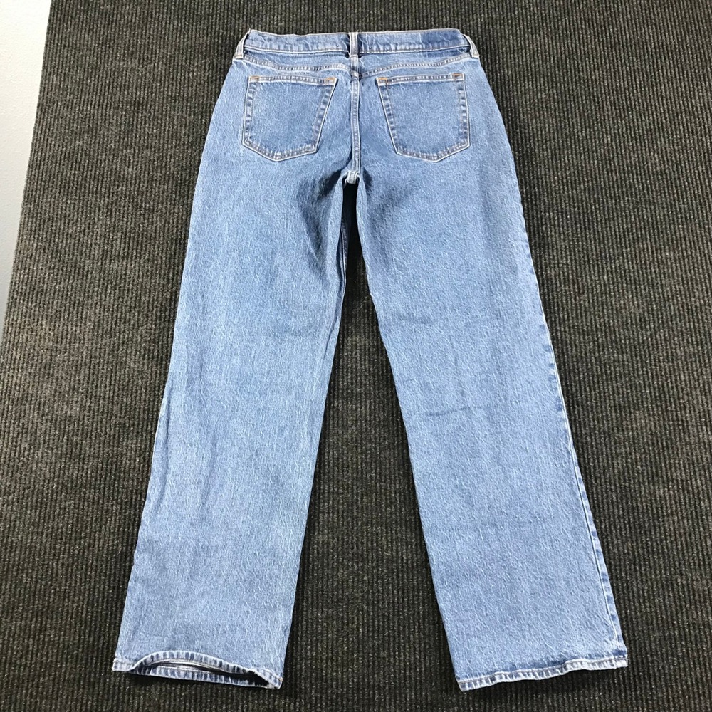 Abercrombie & Fitch The Baggy Low Rise Jeans Womens 29 8R Medium Wash Blue Denim - Picture 4 of 7